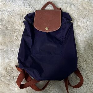 Purple longchamp backpack